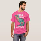 Nursesaurus TレックスRnナースSaurus恐竜の看護 Tシャツ (正面フル)