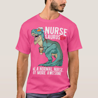 Nursesaurus TレックスRnナースSaurus恐竜の看護 Tシャツ