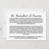 Nursiaの聖ベネディクト折り畳みグリーティングカード カード (裏面)
