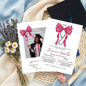 Nursing Bow Graduation Party Invitation 2026, 招待状