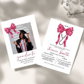 Nursing Bow Graduation Party Invitation 2026, 招待状