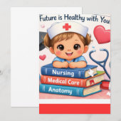 Nursing Graduation Baby Sprinkle Card | Class Cele 招待状 (正面/裏面)