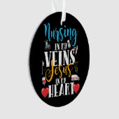 Nursing in My B静脈クリスチャンRNナース オーナメント (正面)