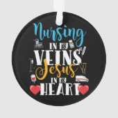 Nursing in My B静脈クリスチャンRNナース オーナメント (裏面)