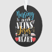 Nursing in My B静脈クリスチャンRNナース オーナメント (正面)