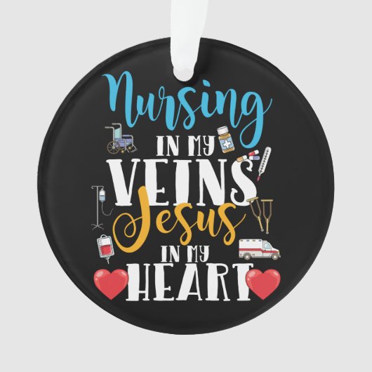 Nursing in My B静脈クリスチャンRNナース オーナメント (正面)