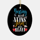 Nursing in My B静脈クリスチャンRNナース セラミックオーナメント (右)