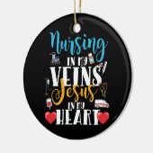 Nursing in My B静脈クリスチャンRNナース セラミックオーナメント (左)