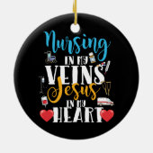 Nursing in My B静脈クリスチャンRNナース セラミックオーナメント (裏面)