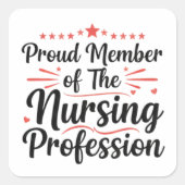 Nursing+is+a+Work+of+Heart+装飾 スクエアシール (正面)
