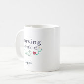 Nursing is a Work of Heart - Personalized Name コーヒーマグカップ (正面左)