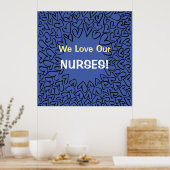 NURSING POSTERS ART Prints Love Our Nurses ポスター (キッチン)