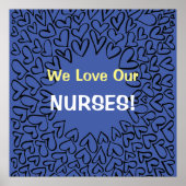 NURSING POSTERS ART Prints Love Our Nurses ポスター (正面)
