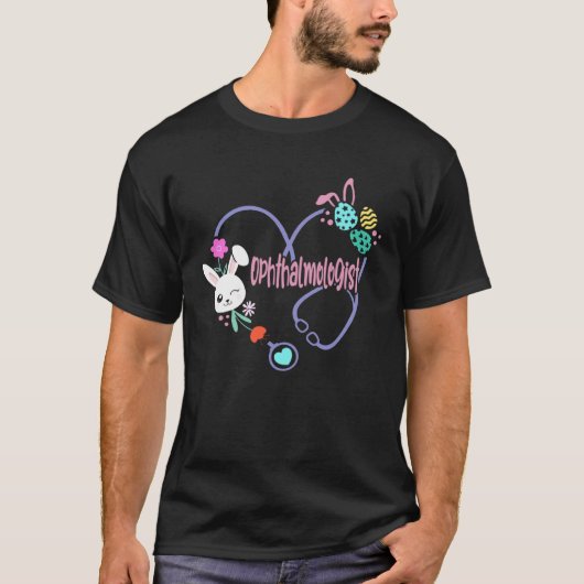 Nursing School Bunny Nurse Easter Day Ophthalmolog Tシャツ (正面)