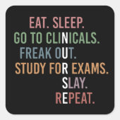 Nursing School student Future Nurse RN Gifts スクエアシール (正面)