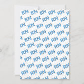 Nursing shool stethoscope blue RN graduation Invit 招待状 (裏面)