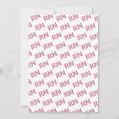 Nursing shool stethoscope pink RN graduation 招待状 (裏面)