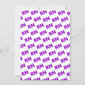 Nursing shool stethoscope purple RN graduation 招待状 (裏面)