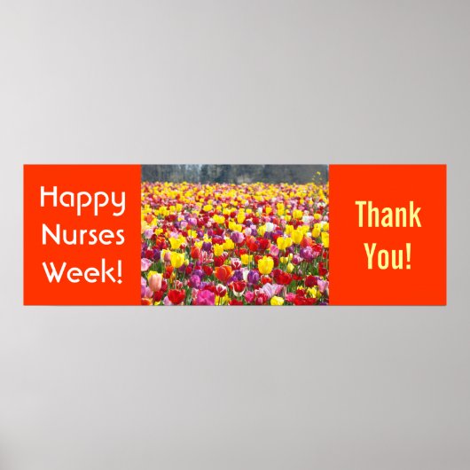 Nursing Week Thank You poster Banner Tulipナース ポスター (正面)