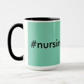 #nursingproblemsアクアとブラック マグカップ (左)