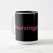 #nursingproblemsブラック&ピンク ツートーンマグカップ (正面左)