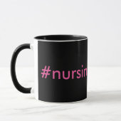 #nursingproblemsブラック&ピンク マグカップ (左)