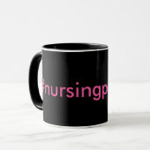 #nursingproblemsブラック&ピンク マグカップ (正面左)