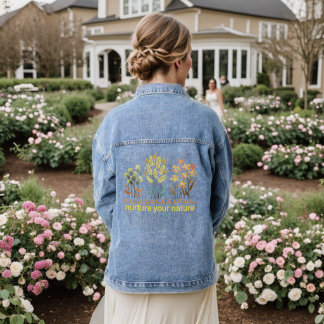 Nurture Your Nature Botanical Flowers Denim Jacket デニムジャケット