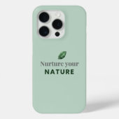 Nurture Your Nature Minimal Motivational iPhone Ca Case-Mate iPhoneケース (裏面)