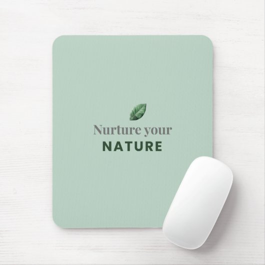 Nurture Your Nature Minimal Motivational Mouse Pad マウスパッド (マウス)