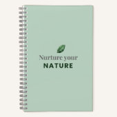 Nurture Your Nature Minimal Motivational Notebook ノートブック (正面)