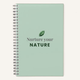 Nurture Your Nature Minimal Motivational Notebook ノートブック