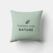 Nurture Your Nature Minimal Motivational Pillow クッション (裏面)