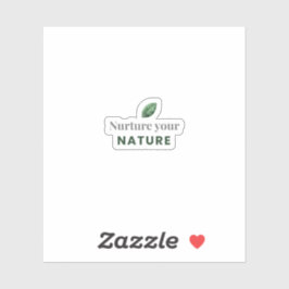 Nurture Your Nature Minimal Motivational Sticker シール