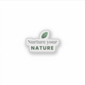 Nurture Your Nature Minimal Motivational Sticker シール (正面)