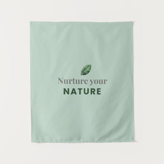 Nurture Your Nature Minimal Motivational Wall Tape タペストリー (正面)