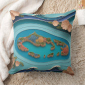 Nusa Islands Relief クッション (ブランケット)