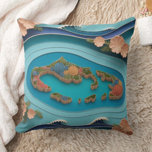 Nusa Islands Relief クッション (ブランケット)