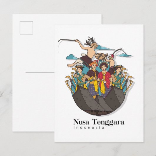 Nusa Tenggara Indonesia Travel ポストカード (正面/裏面)