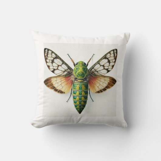 Nusalala Insect 120924IREF233 - Watercolor クッション (正面)