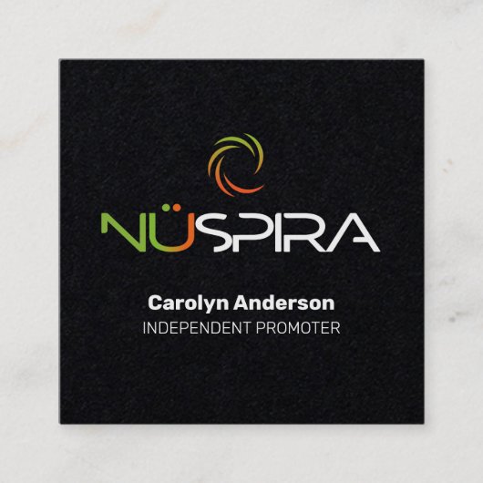 NuSpiraブラック名刺 スクエア名刺 (正面)