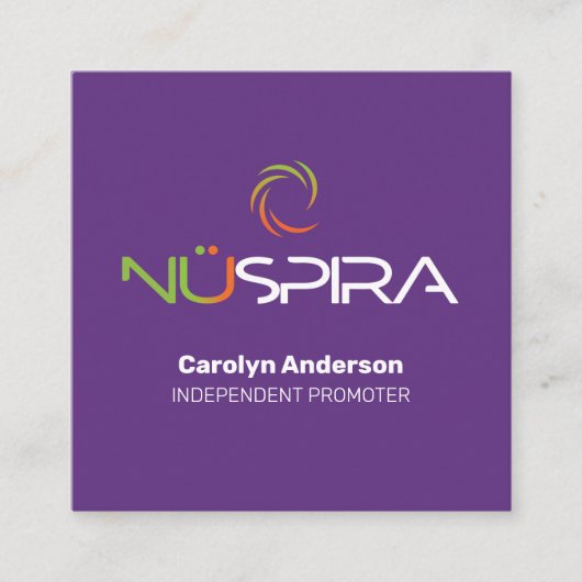 NuSpira Purple名刺 スクエア名刺 (正面)
