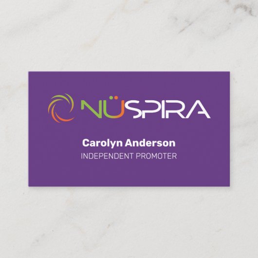 NuSpira Purple名刺 名刺 (正面)