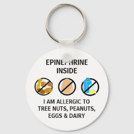 Nut Egg Dairy Allergy Epinephrine Inside Kids キーホルダー