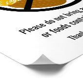 Nut Free School Sign Personalized With School Name ポスター (角)