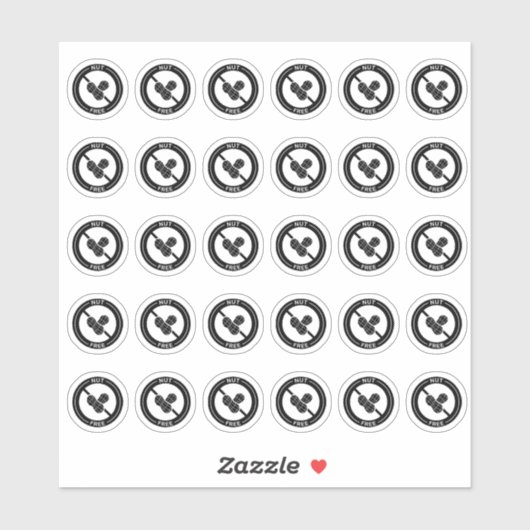 Nut Free Wedding Place Card Mini Meal Choice  シール (シート)