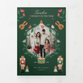 Nutcracker年レビュー12家族の写真の瞬間 三つ折りクリスマスカード (カバー)