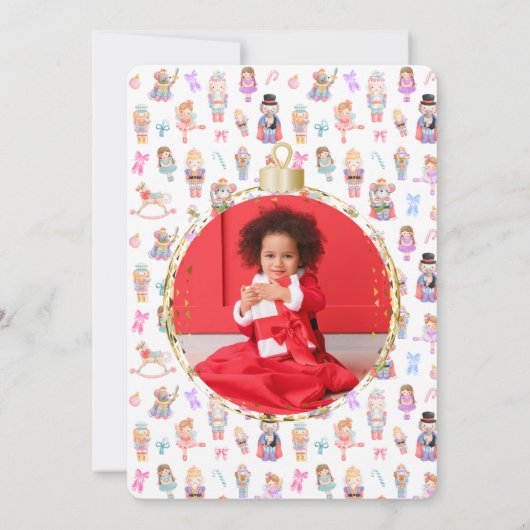 Nutcracker誕生日写真ありがとう 招待状 (裏面)