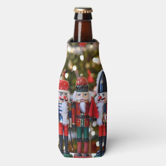 Nutcracker Add Name Christmas Gift ボトルクーラー (ボトル正面)
