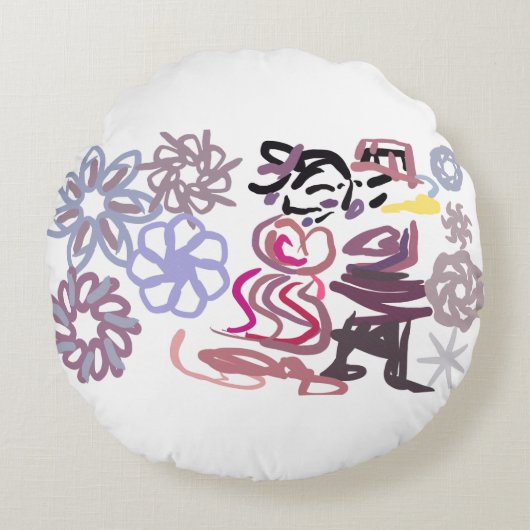 Nutcracker and Ballet winter  ラウンドクッション (正面)